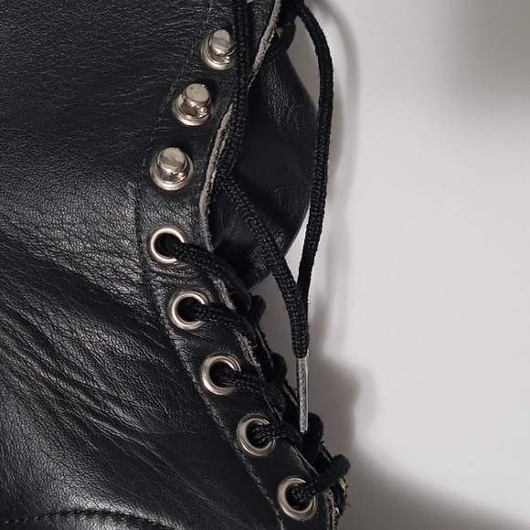 Boulet Women’s Leather Cowboy Kiltie Western Packer Biltrite sole boots black 5 - Picture 5 of 13